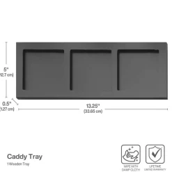Towle® Living 3 Piece Flatware Caddy with Wood Tray- Flatware Caddies