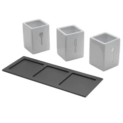 Towle® Living 3 Piece Flatware Caddy with Wood Tray- Flatware Caddies