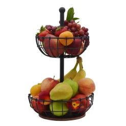 Pfaltzgraff® Anvil Cage 2 Tier Storage Basket- Fruit And Storage Baskets