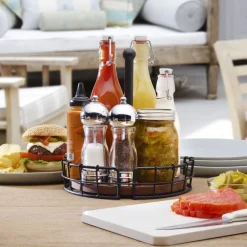 Pfaltzgraff® Anvil Cage Condiment Caddy- Fruit And Storage Baskets|Buffet Caddies