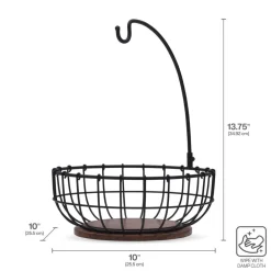 Pfaltzgraff® Anvil Cage Fruit Storage Basket with Banana Hook- Fruit And Storage Baskets