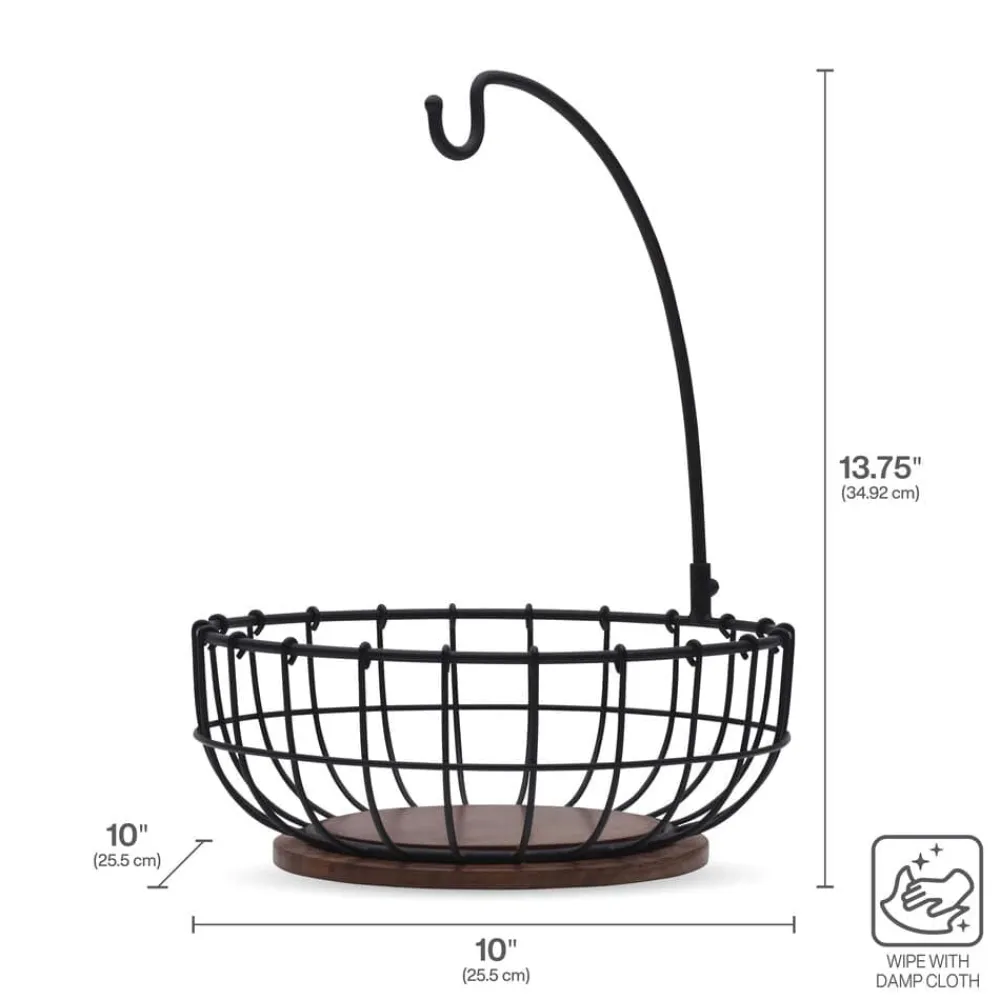 Pfaltzgraff® Anvil Cage Fruit Storage Basket with Banana Hook- Fruit And Storage Baskets