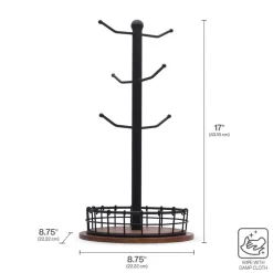 Pfaltzgraff® Anvil Cage Mug Tree- Fruit And Storage Baskets