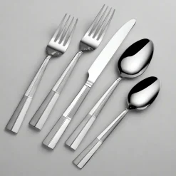 Pfaltzgraff® Arabesque Frost 42 Piece Flatware Set with Caddy, Service for 8- Sets