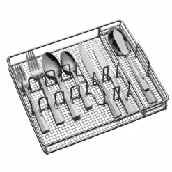 Pfaltzgraff® Arabesque Frost 42 Piece Flatware Set with Caddy, Service for 8- Sets