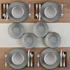 Pfaltzgraff® Arlie Gray 12 Piece Dinnerware Set, Service for 4- Dinnerware Service For 4