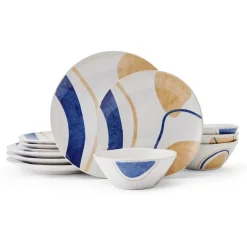 Pfaltzgraff® Artful Circles 12 Piece Set, Service for 4- Dinnerware Service For 4