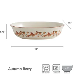 Pfaltzgraff® Autumn Berry Oval Vegetable Bowl- Serve Bowls