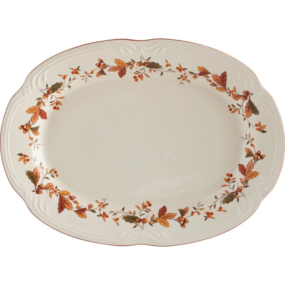 Pfaltzgraff® Autumn Berry Service for 8 with Serveware- Dinnerware Service For 8