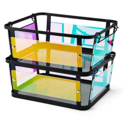 Gourmet Basics® Ava Iridescent Stackable Storage Basket- Fruit And Storage Baskets