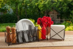 Gourmet Basics® Baler Picnic Buffet Caddy- Fruit And Storage Baskets|Buffet Caddies