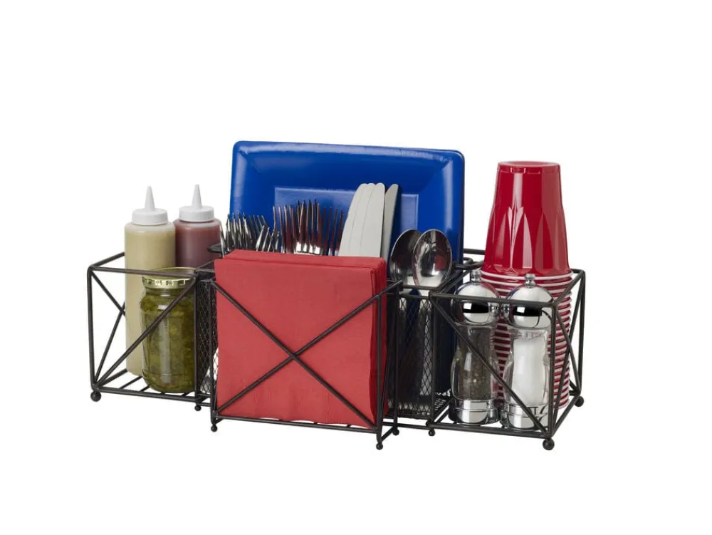 Gourmet Basics® Baler Picnic Buffet Caddy- Fruit And Storage Baskets|Buffet Caddies