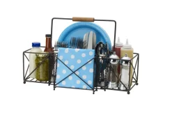 Gourmet Basics® Baler Picnic Buffet Caddy- Fruit And Storage Baskets|Buffet Caddies