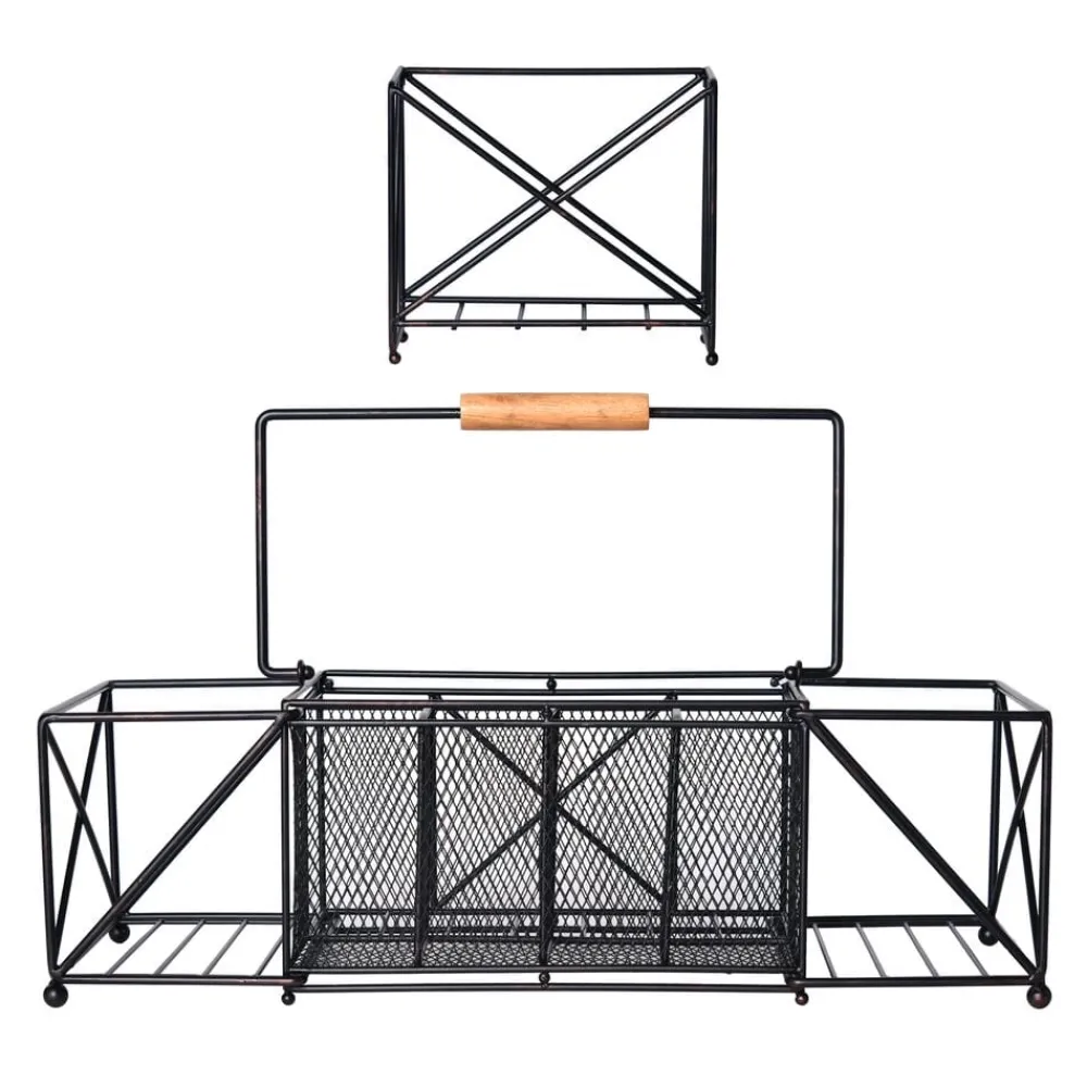 Gourmet Basics® Baler Picnic Buffet Caddy- Fruit And Storage Baskets|Buffet Caddies