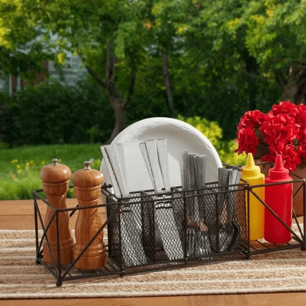 Gourmet Basics® Baler Picnic Buffet Caddy- Fruit And Storage Baskets|Buffet Caddies