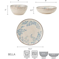 Pfaltzgraff® Bella 12 Piece Dinnerware Set, Service for 4- Dinnerware Service For 4