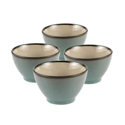 Gourmet Basics® Belmont Blue Fruit Bowls, Set of 4- Fruit Bowls