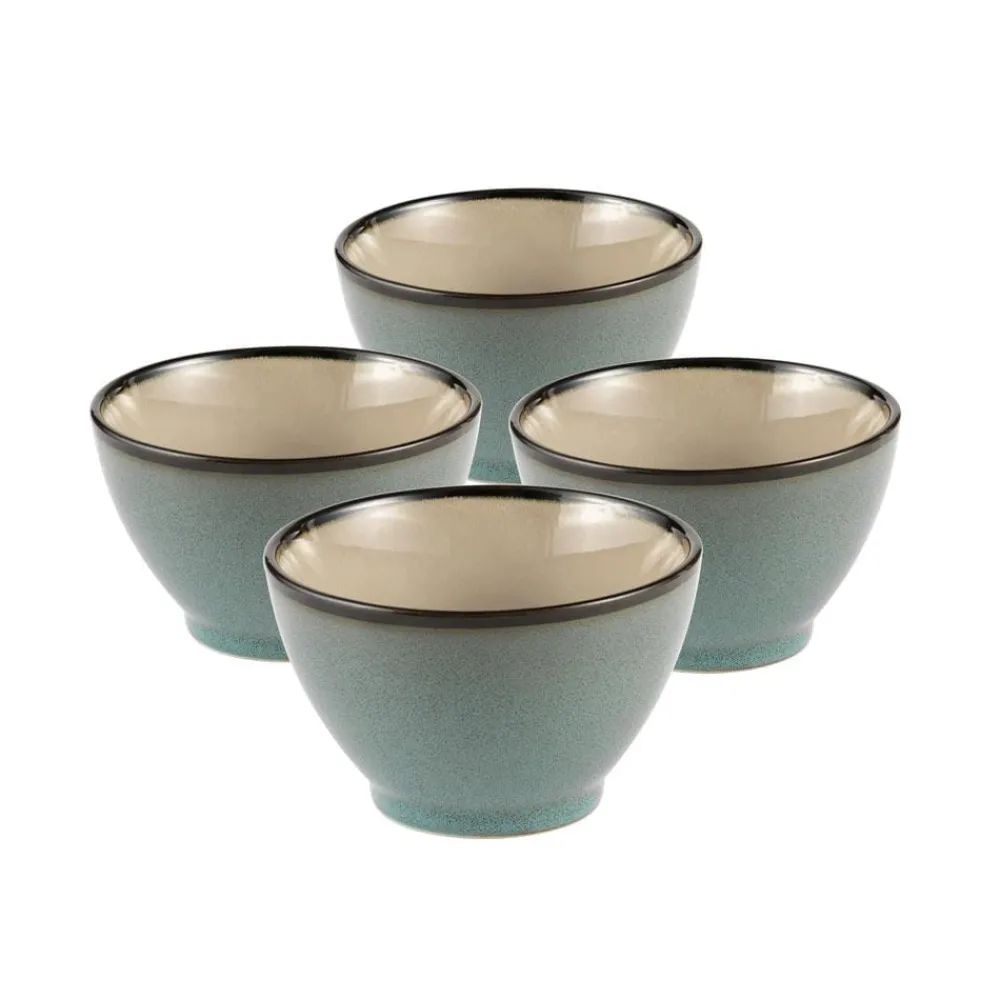 Gourmet Basics® Belmont Blue Fruit Bowls, Set of 4- Fruit Bowls
