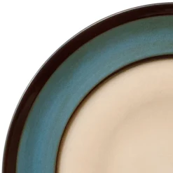 Gourmet Basics® Belmont Round Blue Stalks Dinnerware Set- Dinnerware Service For 8|Dinnerware Service For 4