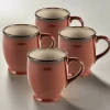 Gourmet Basics® Belmont Set of 4 Red Mugs- Coffee Mugs