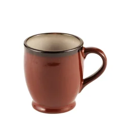 Gourmet Basics® Belmont Set of 4 Red Mugs- Coffee Mugs