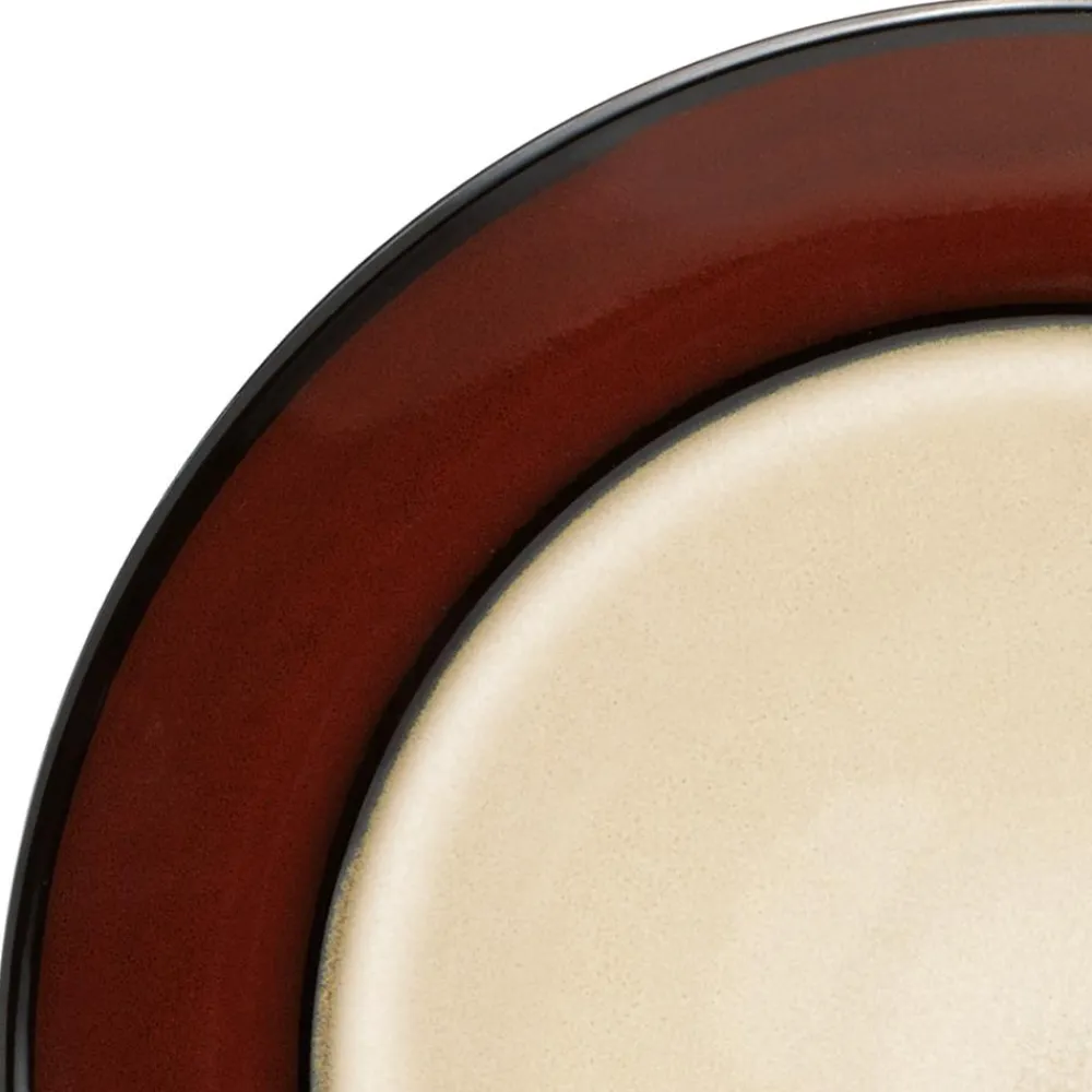 Gourmet Basics® Belmont Set of 4 Red Round Dinner Plates- Dinner Plates
