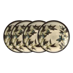 Gourmet Basics® Belmont Set of 4 Round Stalks Salad Plates- Salad Plates