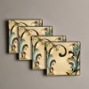 Gourmet Basics® Belmont Set of 4 Square Leaves Salad Plates- Salad Plates