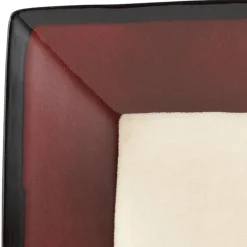 Gourmet Basics® Belmont Square Red Vine Dinnerware Set- Dinnerware Service For 8|Dinnerware Service For 4