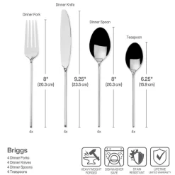 Towle® Living Briggs Forged 20 Piece Flatware Set, Service for 4- Sets