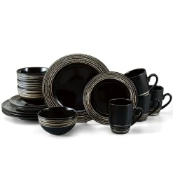 Pfaltzgraff® Bryson Black 16 Piece Dinnerware Set, Service for 4- Dinnerware Service For 4
