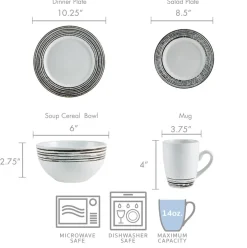 Pfaltzgraff® Bryson White 16 Piece Dinnerware Set, Service for 4- Dinnerware Service For 4