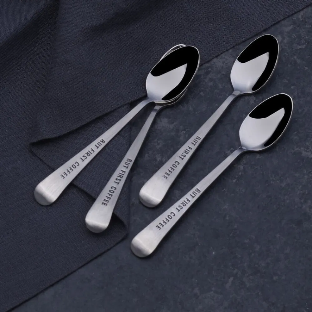 Towle® Living But First Coffee Set of 4 Mini Coffee Spoons- Openstock|Sets