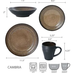 Pfaltzgraff® Cambria 16 Piece Dinnerware Set, Service for 4- Dinnerware Service For 4