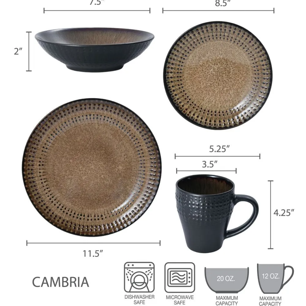 Pfaltzgraff® Cambria 16 Piece Dinnerware Set, Service for 4- Dinnerware Service For 4