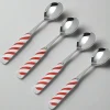 International® Silver Candy Cane Set of 4 Mini Coffee Spoons- Openstock|Sets