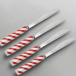 International® Silver Candy Cane Set of 4 Spreaders- Openstock
