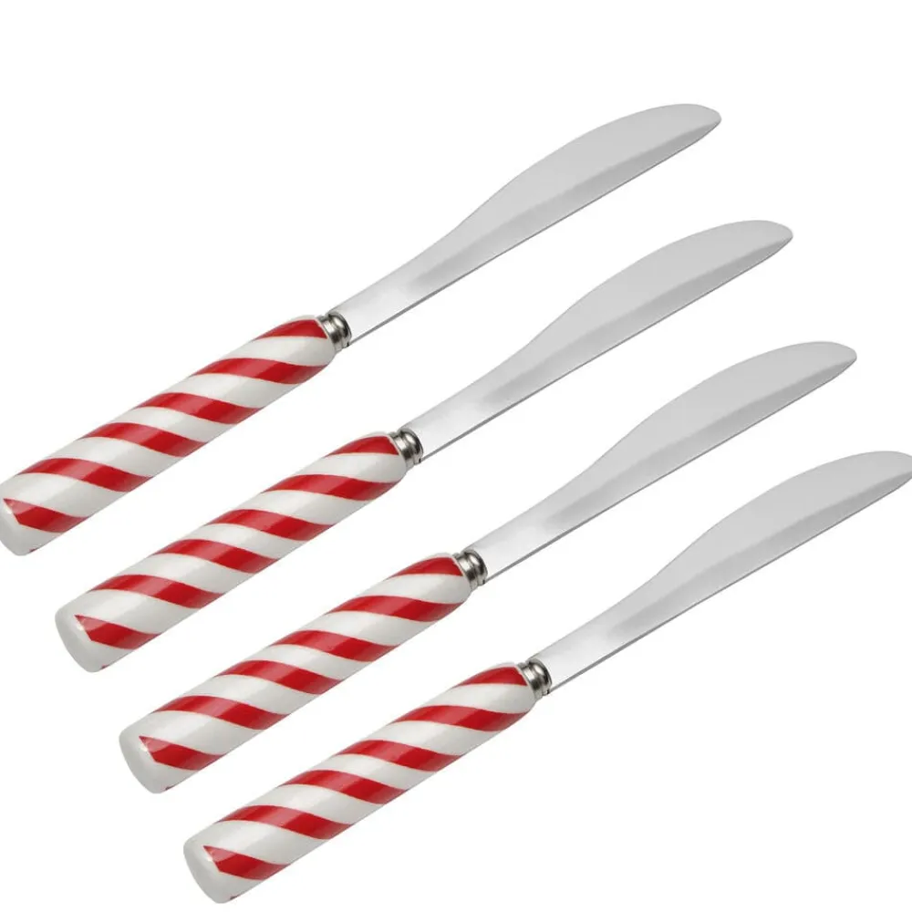 International® Silver Candy Cane Set of 4 Spreaders- Openstock