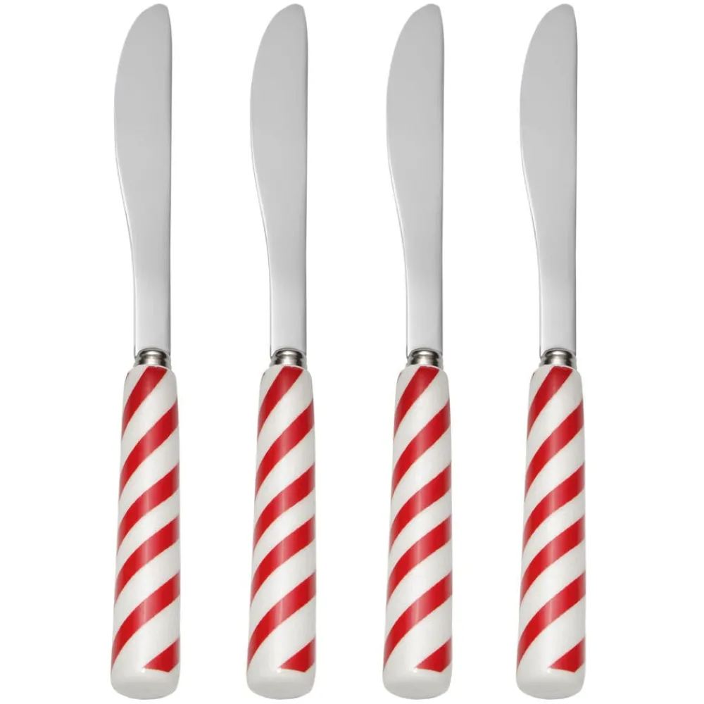 International® Silver Candy Cane Set of 4 Spreaders- Openstock