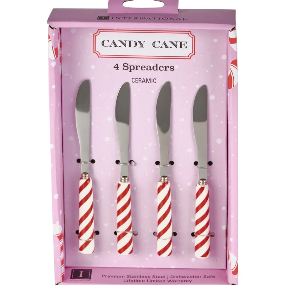 International® Silver Candy Cane Set of 4 Spreaders- Openstock
