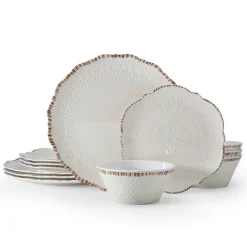 Pfaltzgraff® Chateau Cream 12 Piece Outdoor Melamine Dinnerware Set, Service for 4- Dinnerware Service For 4