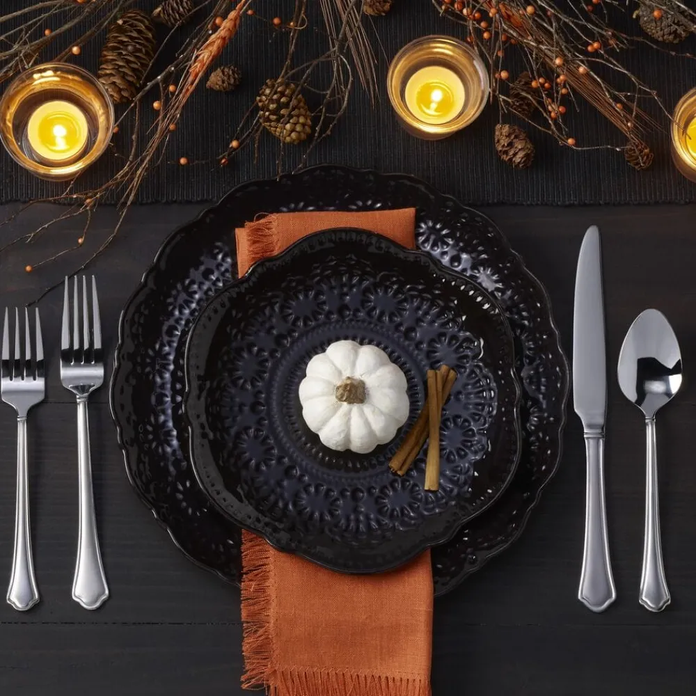 Pfaltzgraff® Chateau Midnight Set of 4 Dinner Plates- Dinner Plates