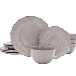 Pfaltzgraff® Chateau Smoke 12 Piece Dinnerware Set, Service for 4- Dinnerware Service For 4