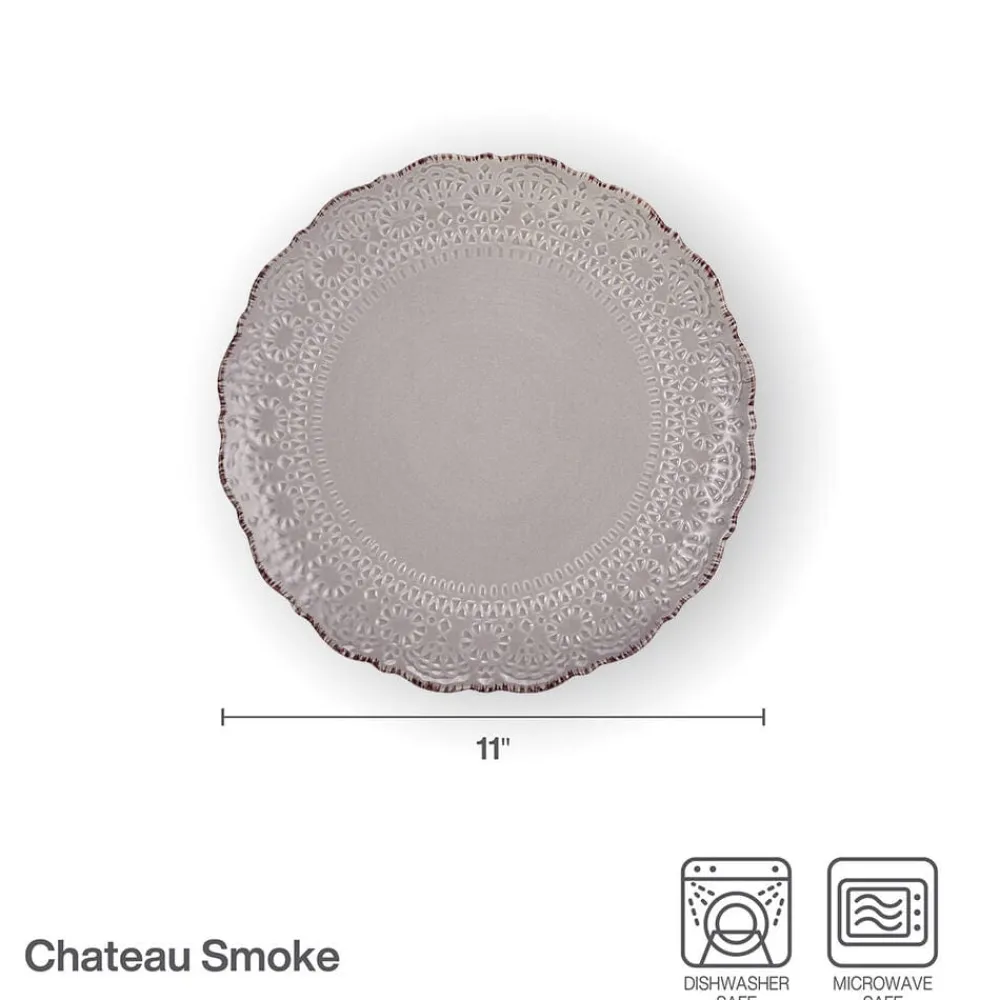 Pfaltzgraff® Chateau Smoke Set of 4 Dinner Plates- Dinner Plates