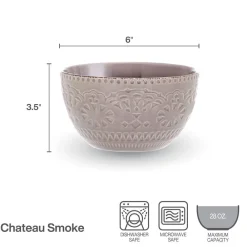 Pfaltzgraff® Chateau Smoke Set of 4 Soup Cereal Bowls- Soup Cereal Bowls