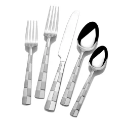 International® Silver Checkered Frost 20 Piece Flatware Set, Service for 4- Sets