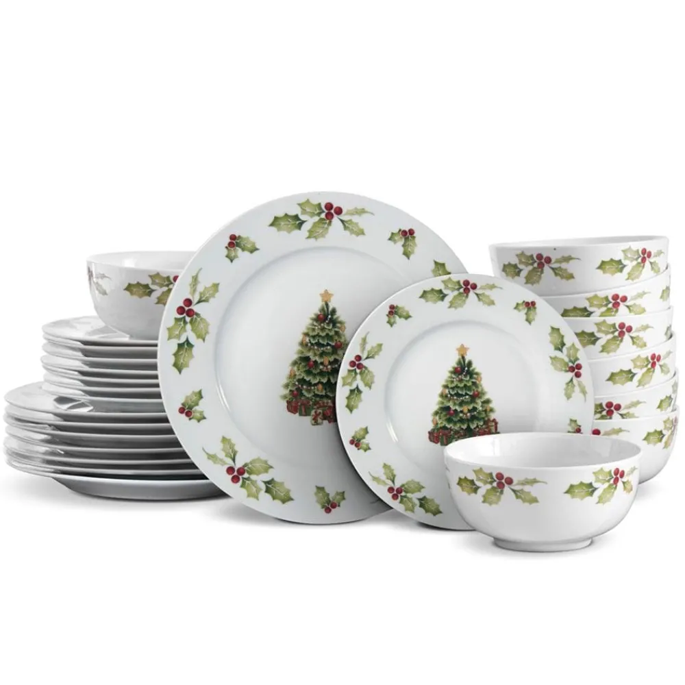 Pfaltzgraff® Christmas Day 24 Piece Dinnerware Set, Service for 8- Dinnerware Service For 8