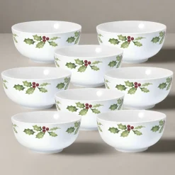 Pfaltzgraff® Christmas Day Set of 8 Soup Cereal Bowls- Soup Cereal Bowls
