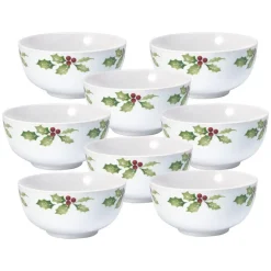 Pfaltzgraff® Christmas Day Set of 8 Soup Cereal Bowls- Soup Cereal Bowls