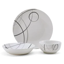 Studio Nova Circles 18 Piece Dinnerware Set, Service for 6- Dinnerware Service For 6